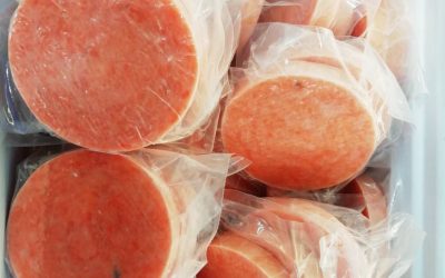 Salmone burger senza pelle e senza spine sottovuoto