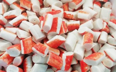 Surimi di granchio tagliati