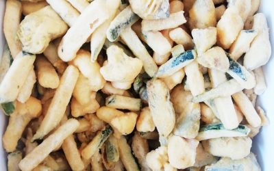 Tris di verdure – zucchine, cavolfiori e carciofi in tempura